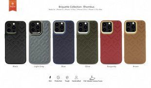 Чохол Kajsa Briquette Collection Rhombus для iPhone 14 Pro М'ята упаковка Blue 2020000522355 фото