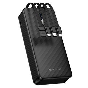 Power Bank Borofone BJ84A Smooth with four cables 20000mAh Черный 6941991126178 фото