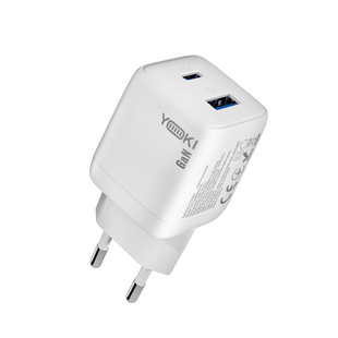 Сетевое Зарядное Устройство Yoki YK-GaN35PACB PowerGaN Type-C + USB PD&QC 35W Белый 6959052040004 фото