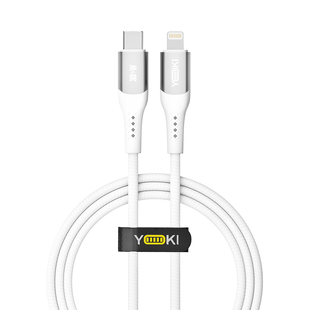 USB YOKI SOLID YK-SO15 Type-C to Lightning 30W 1.2m Цвет Белый 6907858579280 фото