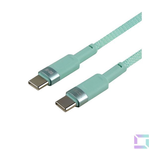 Кабель USB Ridea RC-CP43 ColorPro Type-C to Type-C 60W 1.2m Зелений 6908014700029 фото
