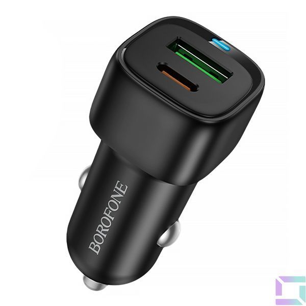 Авто Зарядное Устройство Borofone BZ34B 1USB QC18W/1USB-C PD20W Total 38W Черный 6941991122378 фото