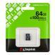 Карта Памяти Kingston Canvas Select Plus Gen3 microSDXC (UHS-1) 64gb 10 Class Черный 740617348439 фото 2