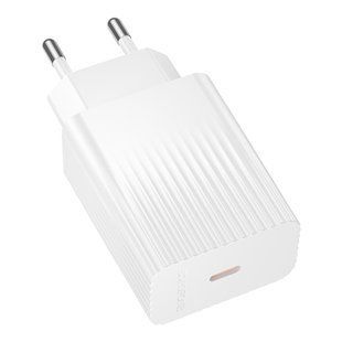 Мережевий Зарядний Пристрій Borofone BAS73A 1USB-C PD/QC 20W Бiлий 6941991122705 фото
