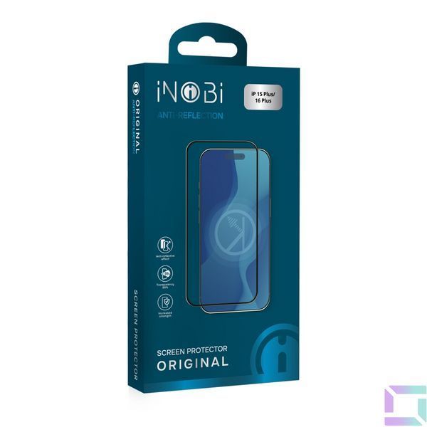 Захисне скло iNOBI Original AR for iPhone 15 Plus/16 Plus Чорный 6904956412020 фото