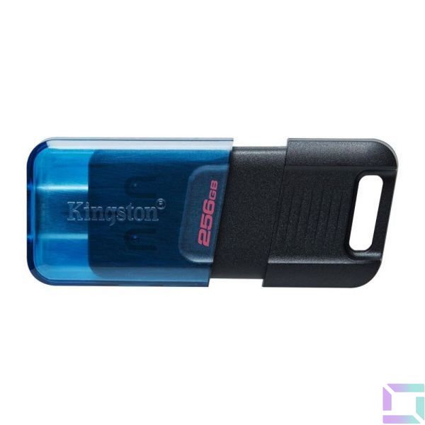 USB флеш-накопичувач 3.2 Kingston DataTraveler 80M 256Gb Type C Колір Чорний/Блакитний 740617330557 фото