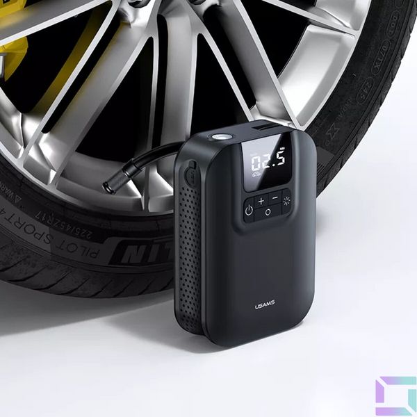 Автомобільний насос Usams US-ZB215 Mini Car Air Pump 5000mAh Black (CQBZB21501) 14364 фото