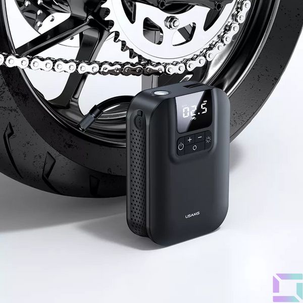 Автомобільний насос Usams US-ZB215 Mini Car Air Pump 5000mAh Black (CQBZB21501) 14364 фото