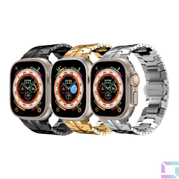 Ремінець для Apple Watch Metallic Chain 42/44/45/49 mm Starlight 2020000464280 фото
