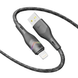 Кабель USB YOKI RGB YK-RG24 Lightning 2.4A 1.2m Колір Чорний 6907858579655 фото 2