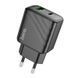 Мережевий Зарядний Пристрій Hoco CS23A 1USB/1USB-C PD/QC 30W Чорний 6942007609944 фото 1
