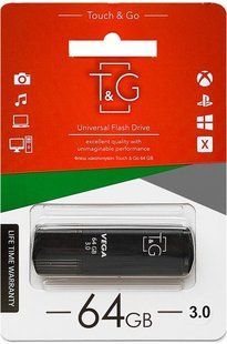 USB флеш-накопичувач 3.0 T&G 64gb Vega 121 Чорний 4719303950481 фото