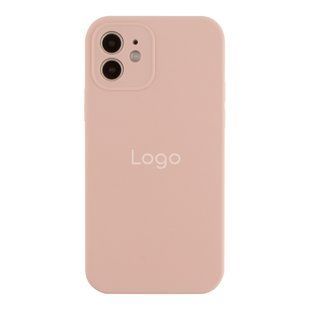 Чохол Silicone Case Full Size with Frame для iPhone 12 М'ята упаковка 19.Pink Sand 2020000522102 фото