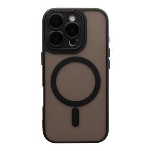 Чохол TPU+PC Magnetic Matte Camera Lens with Magsafe для iPhone 16 Pro Max Black 2020000459217 фото