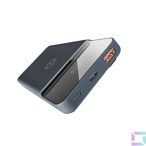 Універсальна Мобільна Батарея Power Bank Yoki Smart Series YK-BMS22PD 22.5W Magnetic Wireless 10W, 10000 mAh Колір Темно-синій 6902013330454 фото