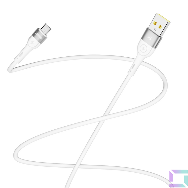 Кабель USB YOKI EXTRA YK-EX11 Micro 3A 1.2m Бiлий 6907858579006 фото