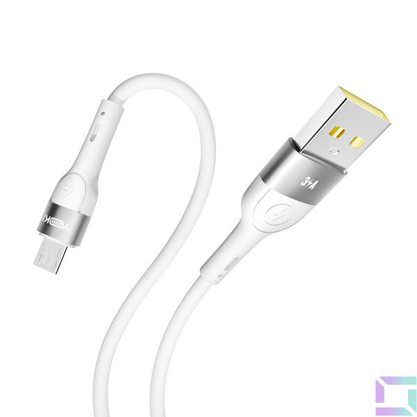 Кабель USB YOKI EXTRA YK-EX11 Micro 3A 1.2m Колір Бiлий 6907858579006 фото