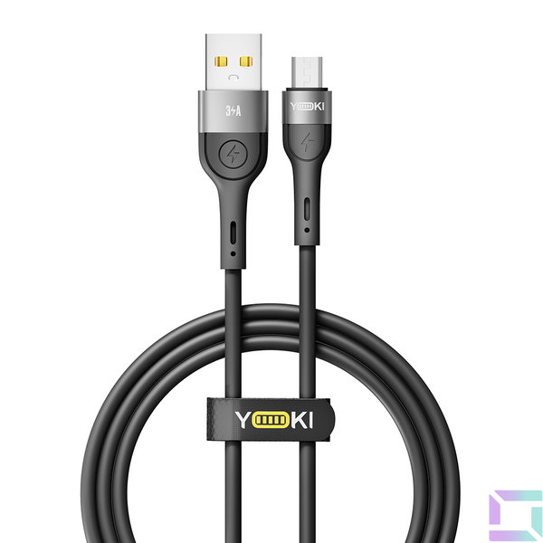 Кабель USB YOKI EXTRA YK-EX11 Micro 3A 1.2m Колір Бiлий 6907858579006 фото