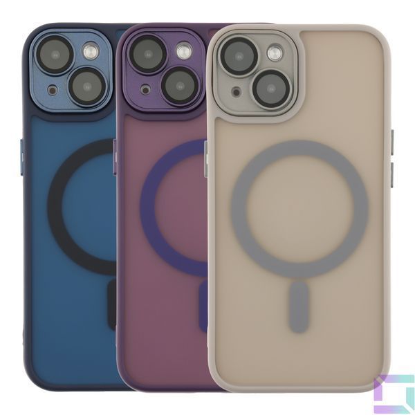 Чохол TPU+PC Magnetic Matte Camera Lens with Magsafe для iPhone 14 Black 2020000437932 фото