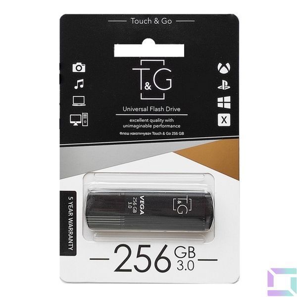 USB Flash Drive 3.0 T&G 256gb Vega 121 Черный 4719303950504 фото
