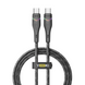 Кабель USB YOKI RGB YK-RG24 Type-C to Type-C 60W 1.2m Чорний 6907858579662 фото 2
