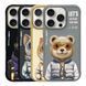 Чехол TPU+PC Nimmy 3D with Metal Buttons для iPhone 16 Pro Bear Grey 6971080319495 фото 2