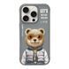 Чехол TPU+PC Nimmy 3D with Metal Buttons для iPhone 16 Pro Bear Grey 6971080319495 фото 1