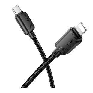 Кабель USB Hoco X113 Type-C to Lightning PD27W Чорний 6942007646086 фото