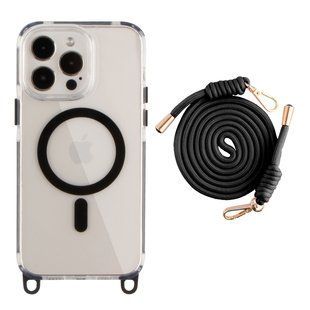 Чохол TPU+PC LanyardCase with MagSafe для iPhone 14 Pro Black 2020000477402 фото