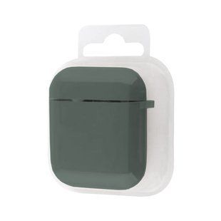 Футляр Silicone Case with microfibra для Airpods 1/2 55.Pine green 2020000368052 фото