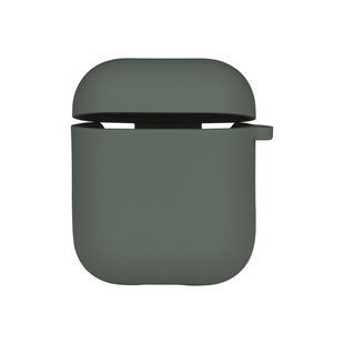 Футляр Silicone Case with microfibra для Airpods 1/2 55.Pine green 2020000368052 фото