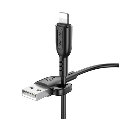 Кабель USB Borofone BX91 Lightning 2.4A Колір Чорний 6974443389883 фото