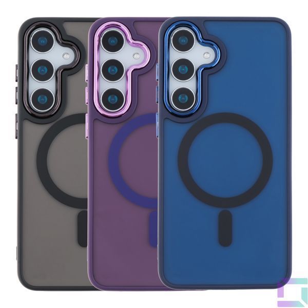 Чехол TPU+PC Space Magnetic Color with Magsafe для Samsung Galaxy S24 FE 5G (S721) Grey 2020000436898 фото