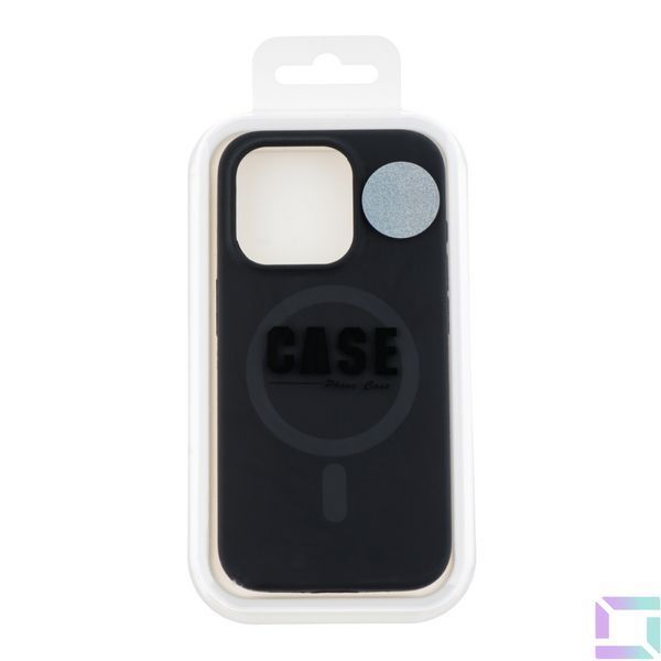 Чехол Glow Silicone Case with Magsafe для iPhone 13 Pro Black 2020000454694 фото