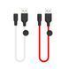 Кабель USB Hoco X21 Plus Silicone Lightning 0.25m Чорно-Червоний 6931474712356 фото 2