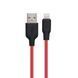 Кабель USB Hoco X21 Plus Silicone Lightning 0.25m Чорно-Червоний 6931474712356 фото 1