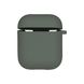 Чехол Silicone Case with microfibra для Airpods 1/2 Цвет 55.Pine green 2020000368052 фото