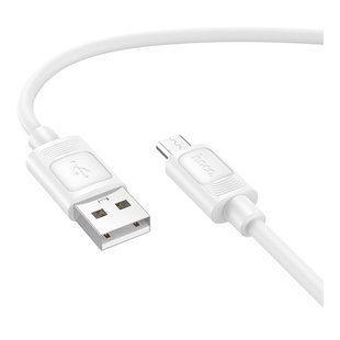 Кабель USB Hoco X122 Silicone Micro 2.4A Білий 6942007662215 фото