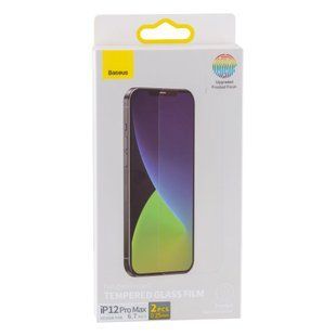 Захисне скло Baseus 0.25 mm для iPhone 12 Pro Max (2 шт) SGAPIPH67N Білий 6953156229044 фото