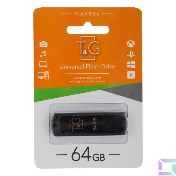 USB флеш-накопичувач T&G 64gb Classic 011 Чорний 4711472587499 фото