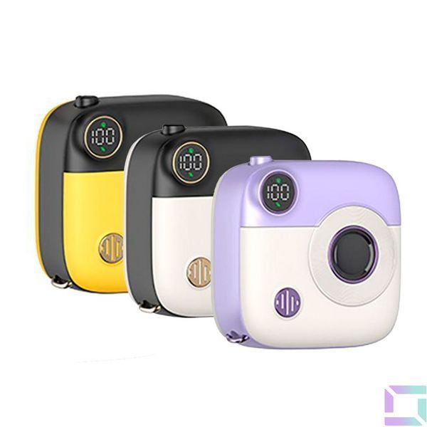 Універсальна Мобільна Батарея Power Bank XO PR223 Magnetic 15W mini camera digital display 10000mAh Чорний+жовтий 6920680849376 фото