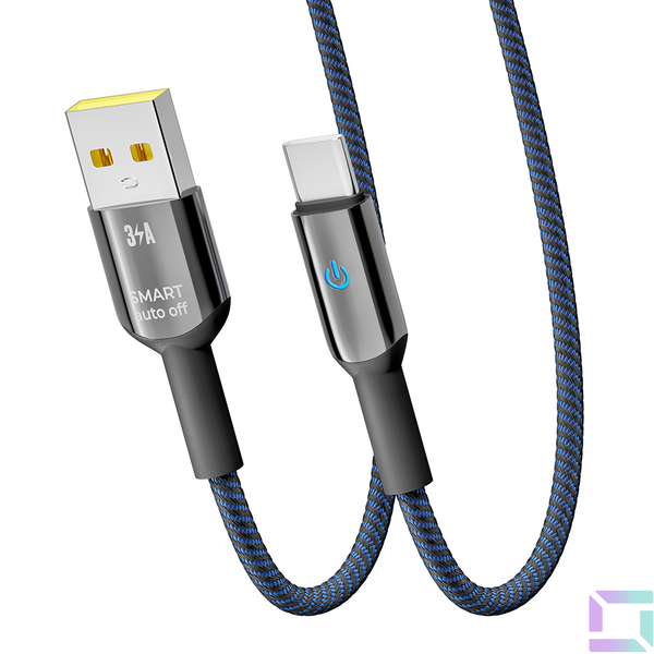 USB YOKI SMART YK-SM31 Type-C 3A 1.2m Цвет Черно-Синий 6907858579686 фото