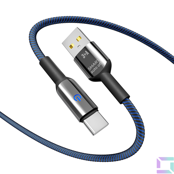 USB YOKI SMART YK-SM31 Type-C 3A 1.2m Цвет Черно-Синий 6907858579686 фото