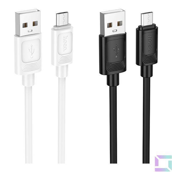 Кабель USB Hoco X122 Silicone Micro 2.4A Білий 6942007662215 фото