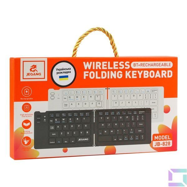 Клавиатура беспроводная складная JEQANG JB-828 Foldable Bluetooth Черный 6906879828285 фото