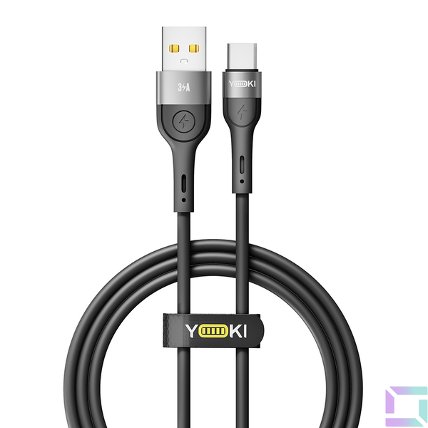 Кабель USB YOKI EXTRA YK-EX11 Type-C 3A 1.2m Колір Бiлий 6907858579020 фото