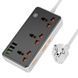 Сетевой Удлинитель Hoco AC8A 1USB-C / 3USB-A QC/PPS/PD30W / 3 Sockets 1.5m Черный 6942007600095 фото