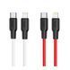 Кабель USB Hoco X21 Plus Silicone PD 20W Type-C to Lightning Чорно-Білий 6931474742162 фото 2