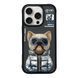 Чехол TPU+PC Nimmy 3D with Metal Buttons для iPhone 16 Pro Dog Black 6971080319402 фото