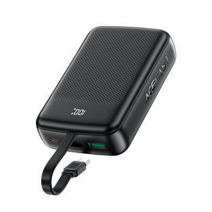 Універсальна Мобільна Батарея Power Bank AceFast M14 PD22.5W with cable Type-C, 20000mAh Чорний 6974316283966 фото